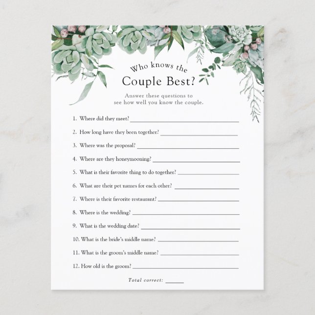 Sukkulenten, die das beste Paar kennen (Vorderseite)