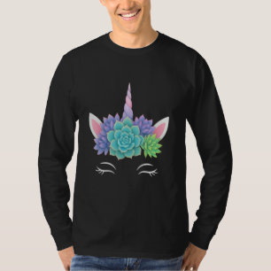 Sukkulenten-Einhorn Süße Gartenarbeit Pflanzenlieb T-Shirt