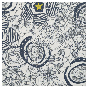 Sukkulenten Elfenbein Chartreuse Stern Stoff