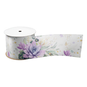 Sukkulenten Goldene Blätter Grün Elegante Botanik  Satinband