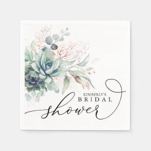 Sukkulenten Grün Elegante Hochzeit / Baby Shower N Serviette