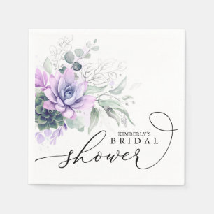 Sukkulenten Grün Elegante Hochzeit / Babyparty Serviette
