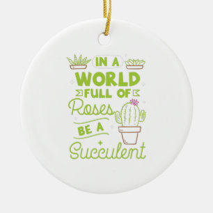 Sukkulenten Keramik Ornament