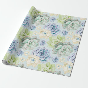 Sukkulenten-Muster-Geschenkpapier Geschenkpapier
