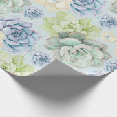 Sukkulenten-Muster-Geschenkpapier Geschenkpapier (Ecke)