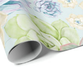 Sukkulenten-Muster-Geschenkpapier Geschenkpapier (Rolleneckpunkt)