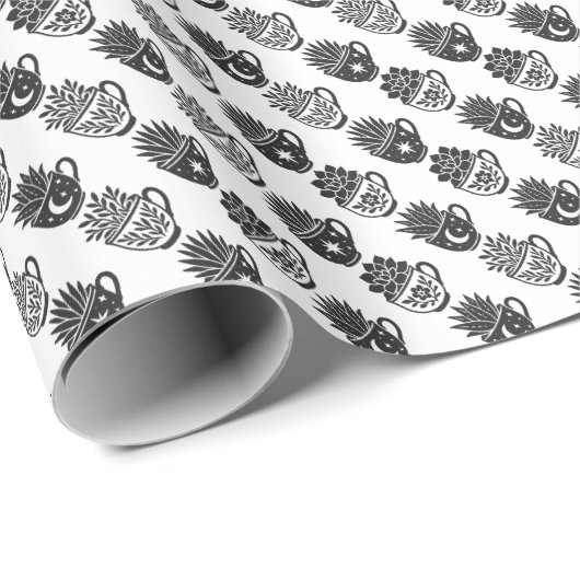 Sukkulenten Tassen Geschenkpapier (Rolleneckpunkt)