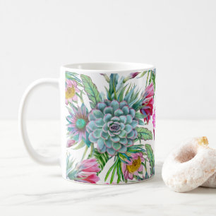 Sukkulenten Tropischer Garten Kaffeetasse