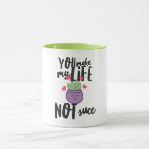 Sukkulenten-Wortwitz-Tasse Tasse