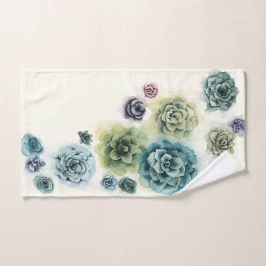Sukkulentencluster Badhandtuch Set (Handtuch)