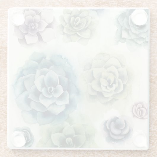 Sukkulentencluster Glasuntersetzer (Rückseite)