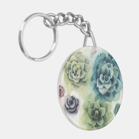 Sukkulentencluster Schlüsselanhänger (Vorderseite links)