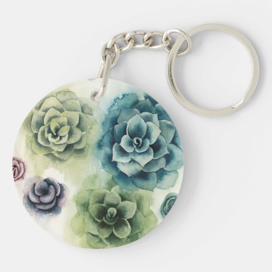 Sukkulentencluster Schlüsselanhänger (Rückseite)