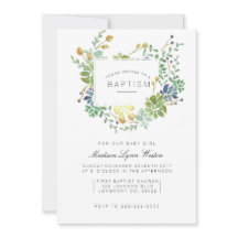 Sukkulentengarten | Florale Aquarell-Taufe