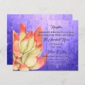 Sukkulenter Empfang mit Orangenhaut Begleitkarte (Vorne/Hinten)