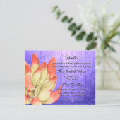 Sukkulenter Empfang mit Orangenhaut Begleitkarte (Stehend Vorderseite)