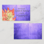 Sukkulenter Empfang mit Orangenhaut Begleitkarte (Vorne/Hinten)