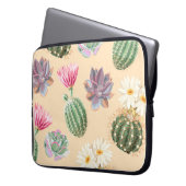 Sukkulenter Kaktus: Muster mit hohem Detail Laptopschutzhülle (Vorderseite Links)