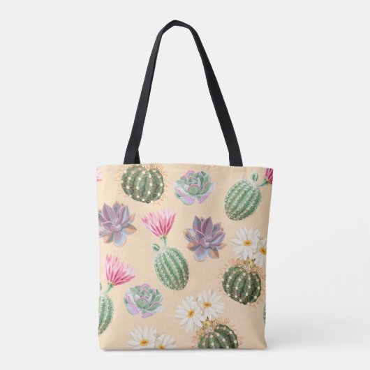Sukkulenter Kaktus: Muster mit hohem Detail Tasche (Rückseite)