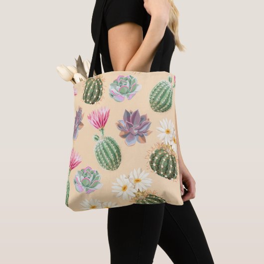 Sukkulenter Kaktus: Muster mit hohem Detail Tasche (Von Nahem)