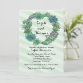 Sukkulenter Polterabend Einladung (Stehend Vorderseite)