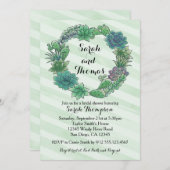 Sukkulenter Polterabend Einladung (Vorne/Hinten)