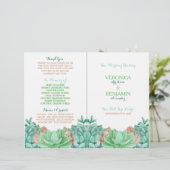 Sukkulentes Botanisches Hochzeitsprogramm für Bouq (Stehend Vorderseite)