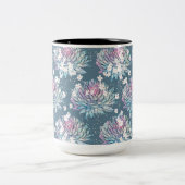 Sukkulentes Design mit Daisis-Tasse Zweifarbige Tasse (Mittel)