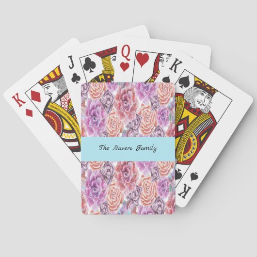 Sukkulentes Design Spielkarten (Rückseite)