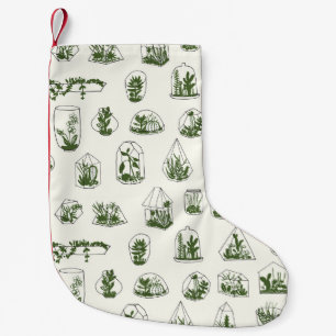 Sukkulentes Florarium: Vintag geometrisches Design Kleiner Weihnachtsstrumpf