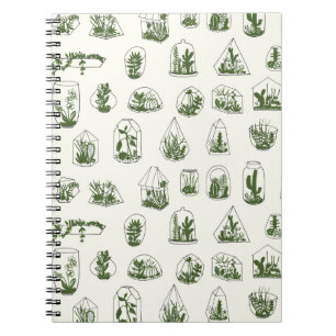 Sukkulentes Florarium: Vintag geometrisches Design Notizblock