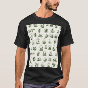 Sukkulentes Florarium: Vintag geometrisches Design T-Shirt