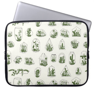 Sukkulentes Florarium: Vintage geometrisches Desig Laptopschutzhülle