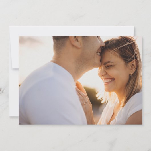 Sukkulentes Foto Horizontal Save the Date (Rückseite)