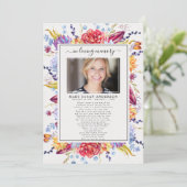 Sukkulentes Foto in Love Memory Funeral Gedicht Ca Ankündigung (Stehend Vorderseite)