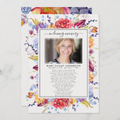 Sukkulentes Foto in Love Memory Funeral Gedicht Ca Ankündigung (Vorne/Hinten)