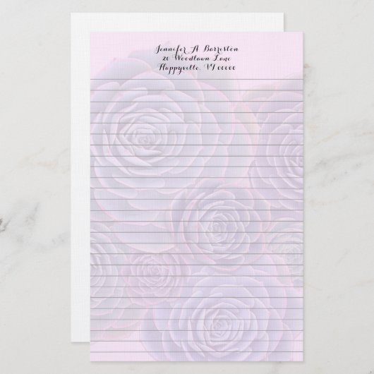 Sukkulentes Hintergrundpapier Persönliches Schreib Briefpapier (Vorne/Hinten)