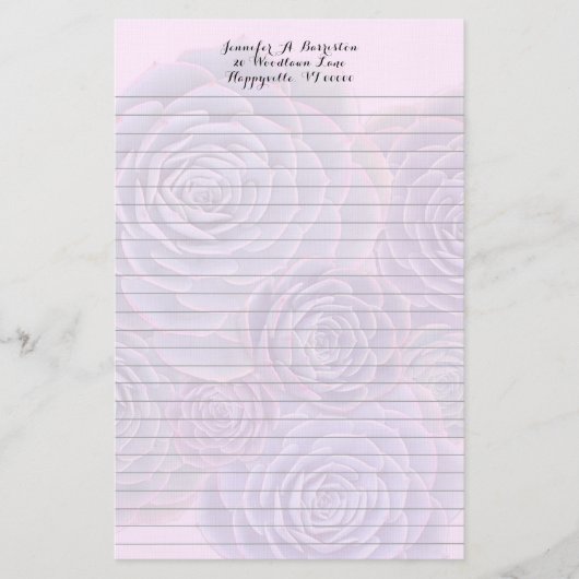 Sukkulentes Hintergrundpapier Persönliches Schreib Briefpapier (Vorderseite)