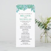 Sukkulentes Hochzeitsprogramm 3973 Programm (Stehend Vorderseite)