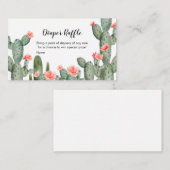 Sukkulentes Pfirsichfarben-Windeln-Windeln Begleitkarte (Vorne/Hinten)