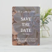 Sukkulentes Thema Hochzeit speichern Sie das Datum Save The Date (Stehend Vorderseite)