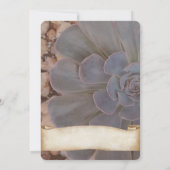 Sukkulentes Thema Hochzeit speichern Sie das Datum Save The Date (Rückseite)