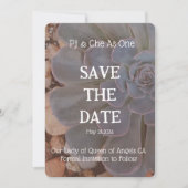 Sukkulentes Thema Hochzeit speichern Sie das Datum Save The Date (Vorderseite)
