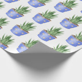 Sukkulin in Polka Dot Pot Geschenkpapier (Ecke)