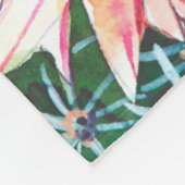 Sukkuline Aquarellmuster Fleecedecke (Ecke)