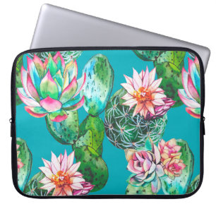 Sukkuline Aquarellmuster Laptopschutzhülle