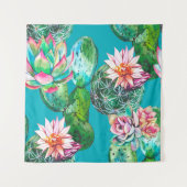 Sukkuline Aquarellmuster Wandteppich (Vorderseite)