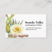 Sukkuline | Blume und Felsen Visitenkarte (Vorderseite)