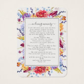 Sukkuline Foto Beerdigungskarte (Rückseite)