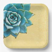 Sukkuline Gelblackierung Pappteller (Vorderseite)